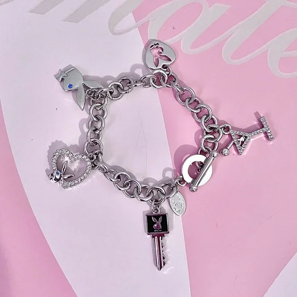 SOLD Playboy Charm Bracelet - Picture 1 of 1